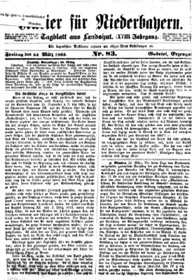 Kurier für Niederbayern Freitag 24. März 1865