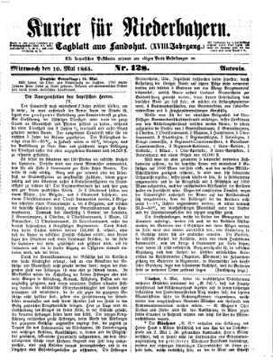 Kurier für Niederbayern Mittwoch 10. Mai 1865