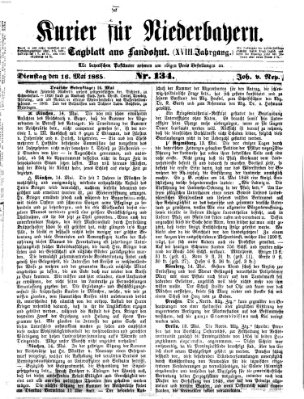 Kurier für Niederbayern Dienstag 16. Mai 1865