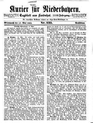 Kurier für Niederbayern Mittwoch 17. Mai 1865