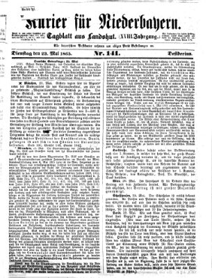 Kurier für Niederbayern Dienstag 23. Mai 1865