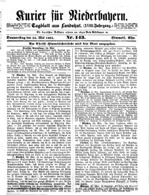 Kurier für Niederbayern Donnerstag 25. Mai 1865