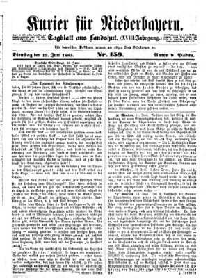 Kurier für Niederbayern Dienstag 13. Juni 1865