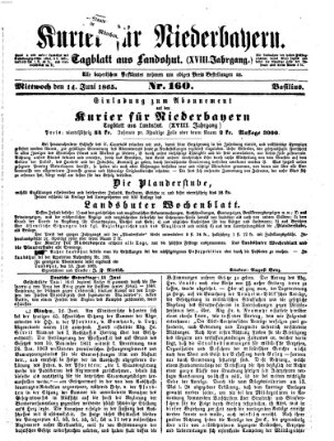 Kurier für Niederbayern Mittwoch 14. Juni 1865