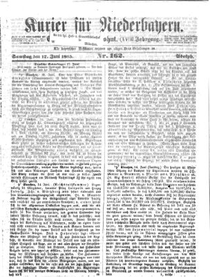 Kurier für Niederbayern Samstag 17. Juni 1865