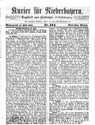 Kurier für Niederbayern Montag 19. Juni 1865