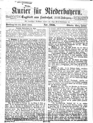 Kurier für Niederbayern Freitag 23. Juni 1865