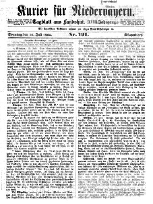 Kurier für Niederbayern Sonntag 16. Juli 1865