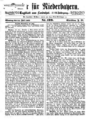 Kurier für Niederbayern Montag 24. Juli 1865