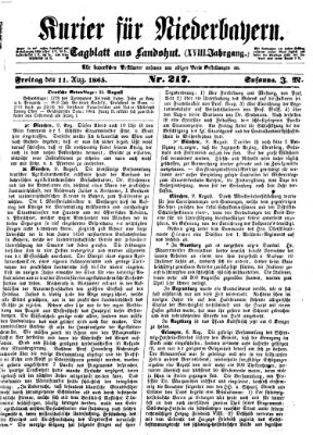 Kurier für Niederbayern Freitag 11. August 1865