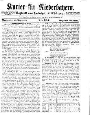 Kurier für Niederbayern Montag 28. August 1865