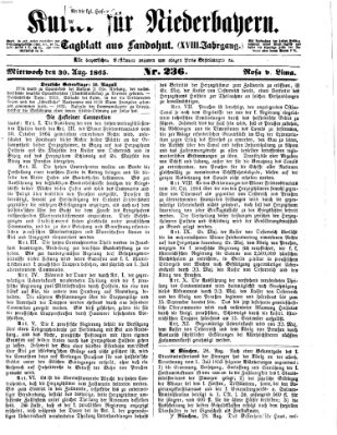 Kurier für Niederbayern Mittwoch 30. August 1865