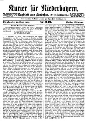 Kurier für Niederbayern Dienstag 12. September 1865