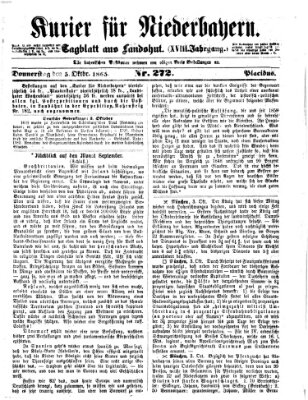 Kurier für Niederbayern Donnerstag 5. Oktober 1865