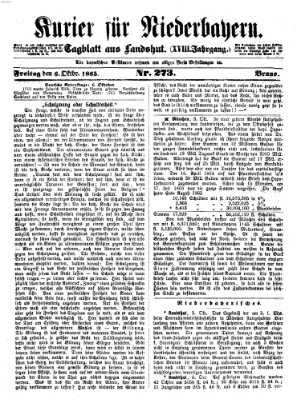 Kurier für Niederbayern Freitag 6. Oktober 1865