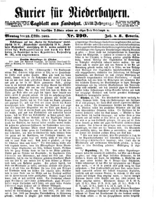 Kurier für Niederbayern Montag 23. Oktober 1865