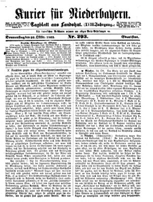 Kurier für Niederbayern Donnerstag 26. Oktober 1865