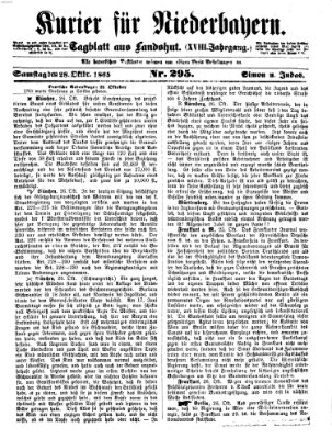 Kurier für Niederbayern Samstag 28. Oktober 1865