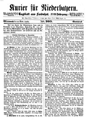 Kurier für Niederbayern Mittwoch 8. November 1865