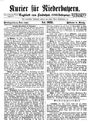 Kurier für Niederbayern Freitag 24. November 1865