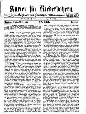 Kurier für Niederbayern Sonntag 26. November 1865