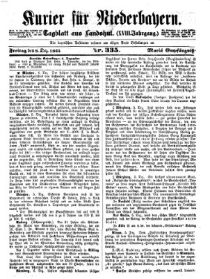 Kurier für Niederbayern Freitag 8. Dezember 1865