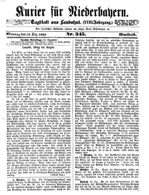 Kurier für Niederbayern Montag 18. Dezember 1865