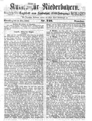 Kurier für Niederbayern Dienstag 19. Dezember 1865