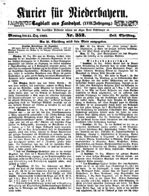 Kurier für Niederbayern Montag 25. Dezember 1865