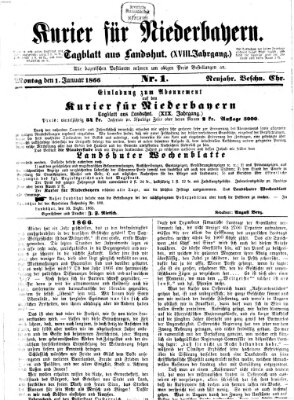 Kurier für Niederbayern Montag 1. Januar 1866