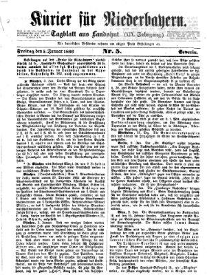 Kurier für Niederbayern Freitag 5. Januar 1866