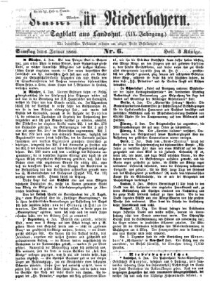 Kurier für Niederbayern Samstag 6. Januar 1866