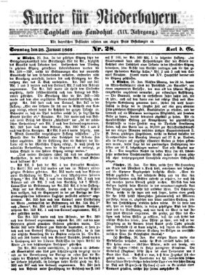 Kurier für Niederbayern Sonntag 28. Januar 1866