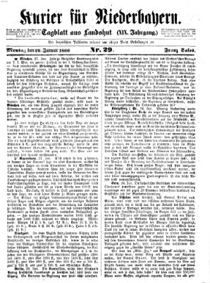 Kurier für Niederbayern Montag 29. Januar 1866