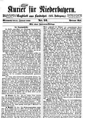 Kurier für Niederbayern Mittwoch 31. Januar 1866