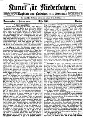 Kurier für Niederbayern Sonntag 11. Februar 1866