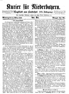 Kurier für Niederbayern Montag 12. März 1866