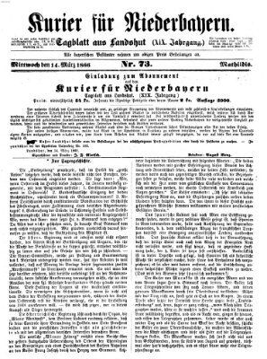 Kurier für Niederbayern Mittwoch 14. März 1866