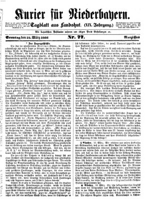 Kurier für Niederbayern Sonntag 18. März 1866