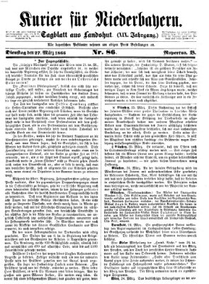 Kurier für Niederbayern Dienstag 27. März 1866