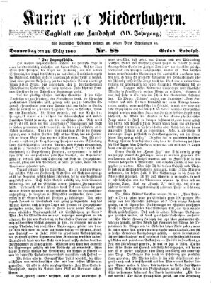 Kurier für Niederbayern Donnerstag 29. März 1866