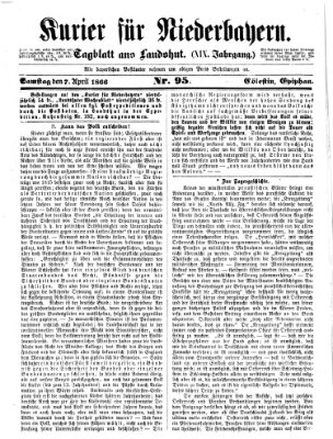 Kurier für Niederbayern Samstag 7. April 1866