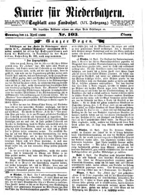 Kurier für Niederbayern Sonntag 15. April 1866