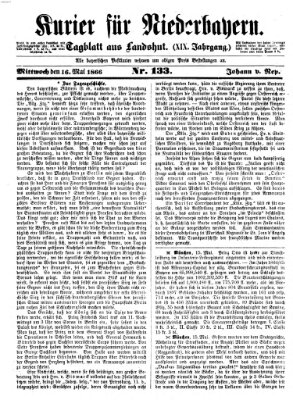 Kurier für Niederbayern Mittwoch 16. Mai 1866