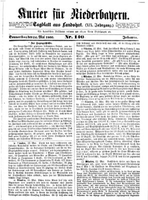 Kurier für Niederbayern Donnerstag 24. Mai 1866