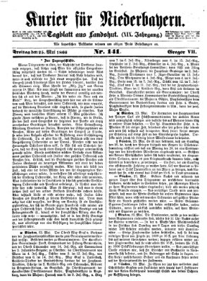 Kurier für Niederbayern Freitag 25. Mai 1866