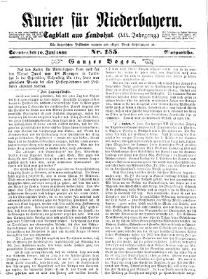 Kurier für Niederbayern Sonntag 10. Juni 1866