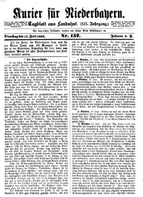 Kurier für Niederbayern Dienstag 12. Juni 1866