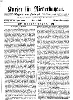 Kurier für Niederbayern Freitag 15. Juni 1866