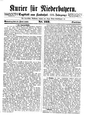 Kurier für Niederbayern Sonntag 17. Juni 1866